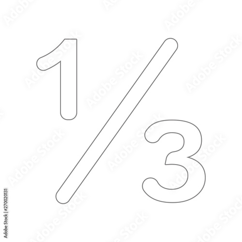 Sign Numbers three in one icon. Element of web for mobile concept and web apps icon. Outline, thin line icon for website design and development, app development