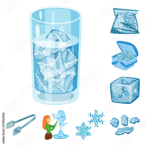Vector design of frost and water  icon. Set of frost and wet  vector icon for stock.