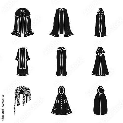 Vector design of fabric and garment icon. Collection of fabric and clothes vector icon for stock.