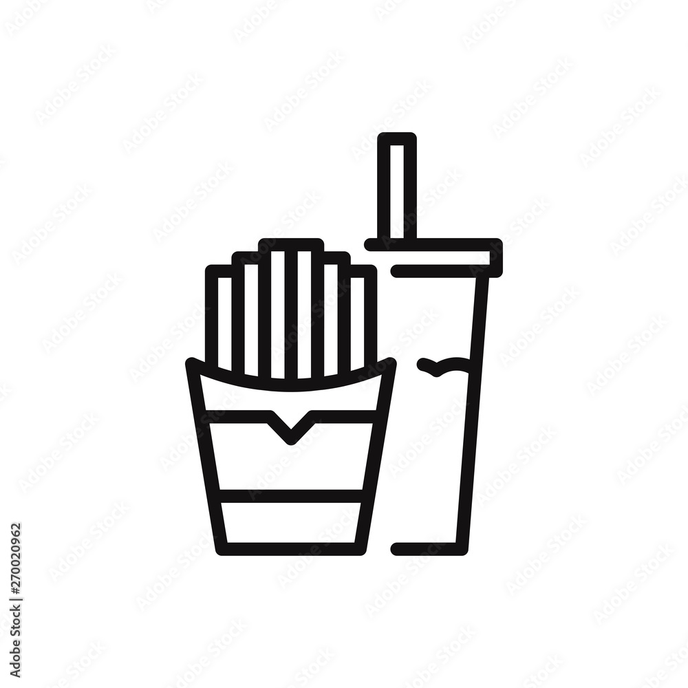 Fastfood vector icon in modern style for web site and mobile app Fastfood vector icon in modern style for web site and mobile app
