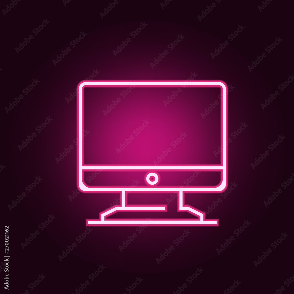 Bracket neon icon. Elements of web set. Simple icon for websites, web design, mobile app, info graphics