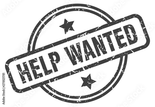 help wanted stamp