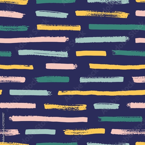 Cool seamless pattern with bright colored paint traces on dark background. Cr...