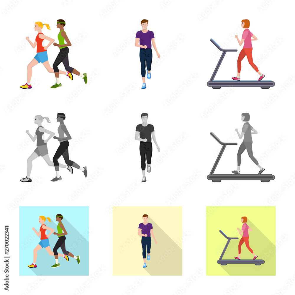 Vector illustration of sport  and winner icon. Collection of sport  and fitness  vector icon for stock.