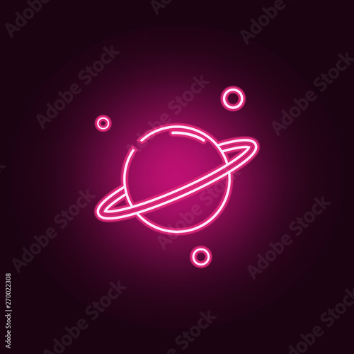 constellation and part of zodiacal system canser Capricorn neon icon. Elements of web set. Simple icon for websites, web design, mobile app, info graphics