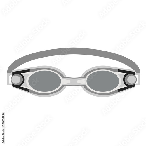 Goggles flat illustration on white