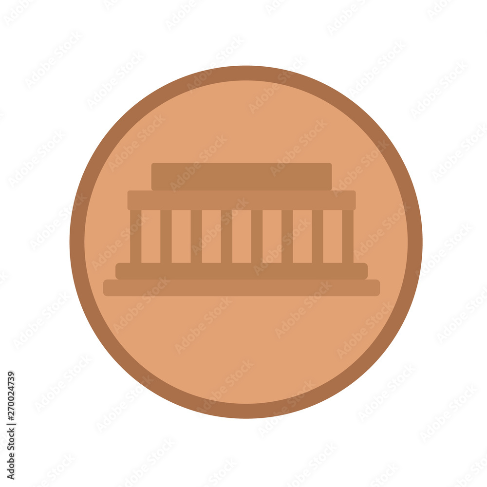 Photography Coin flat illustration on white