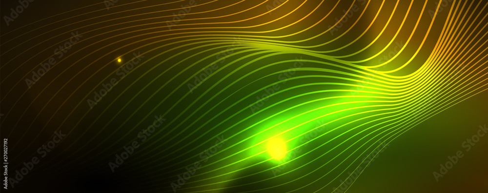 Shiny neon lines techno magic futuristic background, magic energy space light concept, abstract background wallpaper design Shiny neon lines techno magic futuristic background, magic energy space light concept, abstract background wallpaper design