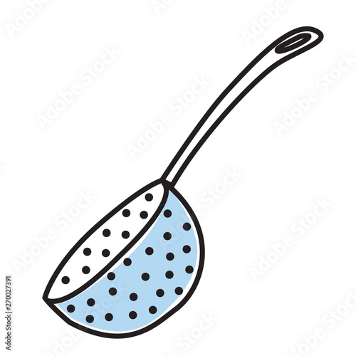 Strainer flat illustration on white