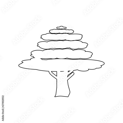 Cypress tree icon. Set of silhouette of tree icons. Web Icons Premium quality graphic design. Signs, outline symbols collection, simple icons for websites, web design, mobile app on white background