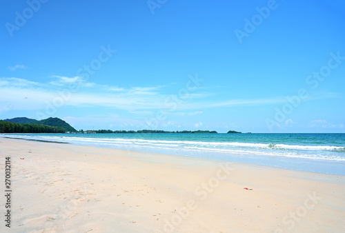 Fototapeta Naklejka Na Ścianę i Meble -  phuket thailand with tropical andaman seascape wave crashing on sandy shore Beautiful Summer holiday Natural