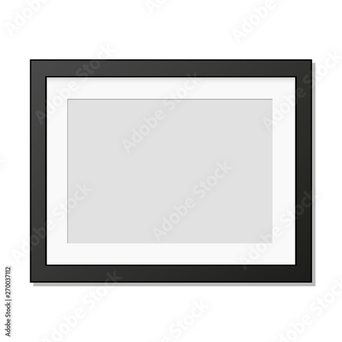 realistic photo frame hanging on the wall