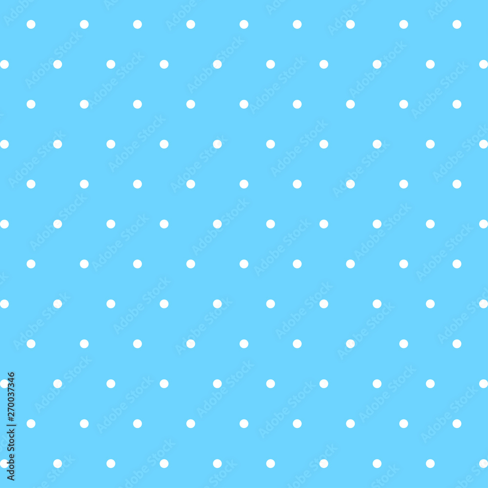 blue cute background with white dots on