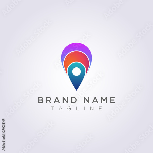 Position logos with 3 different colors for your Business or Brand