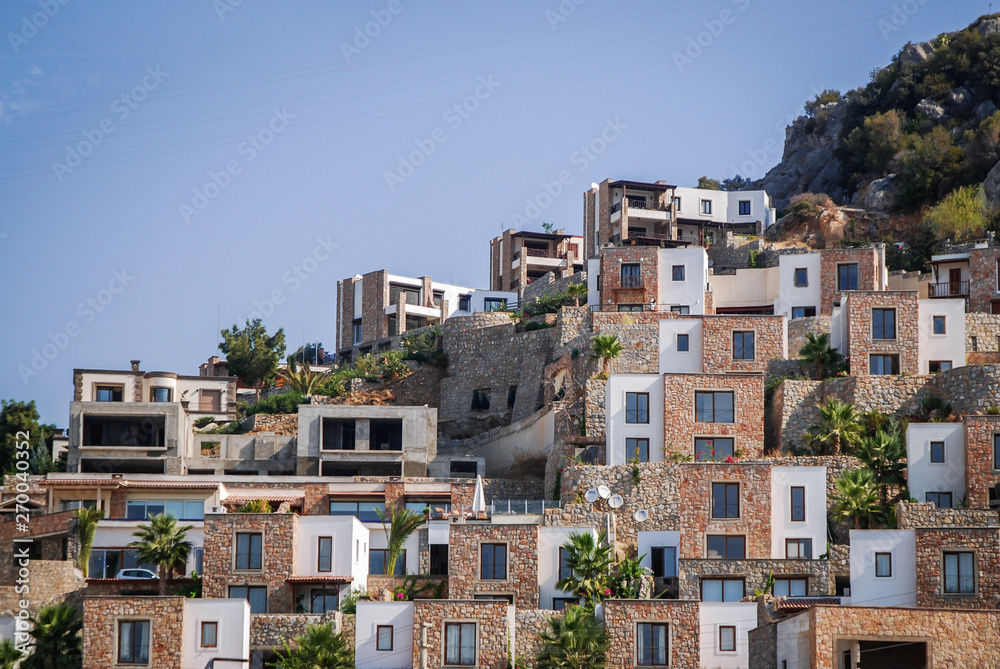 Houses in Bodrum city, Turkey