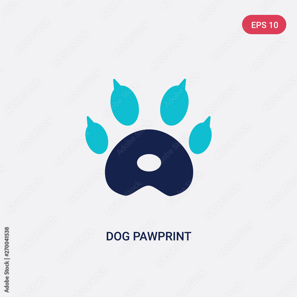  Blue Paw Print Logo