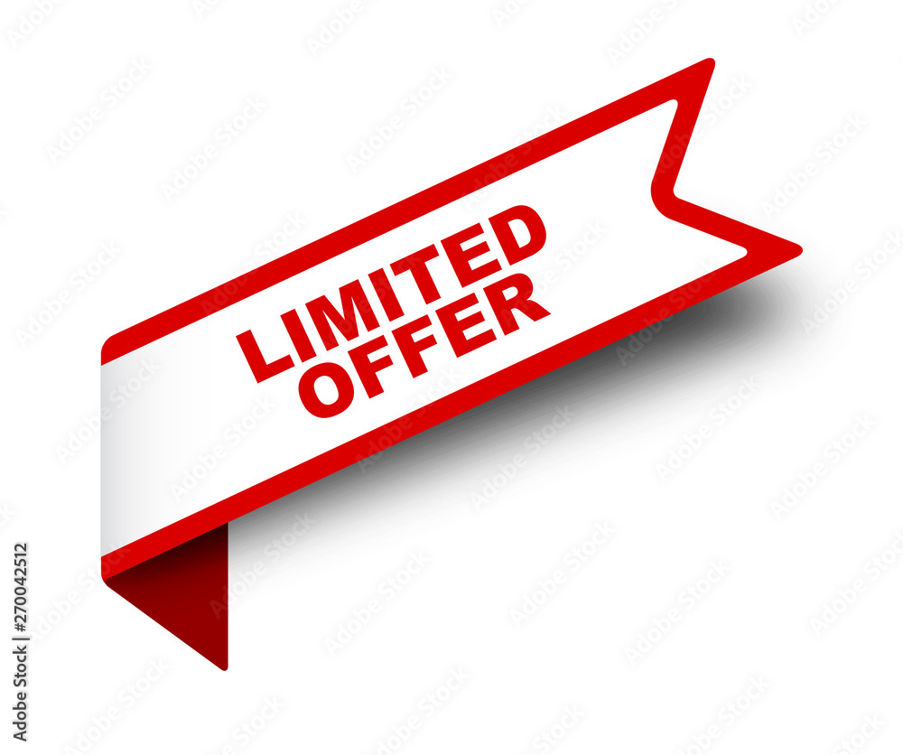 red vector banner limited offer red vector banner limited offer
