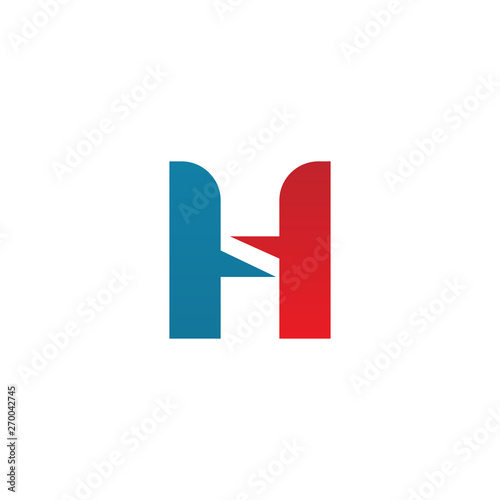 Free Download H letter logo design vector template - GFXLoad