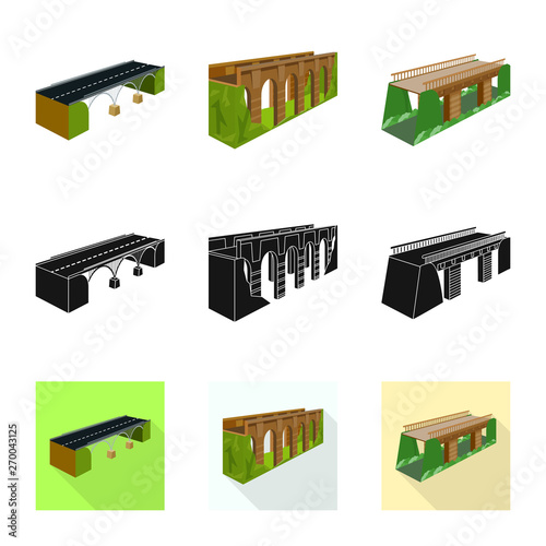 Vector design of connection and design icon. Set of connection and side vector icon for stock.