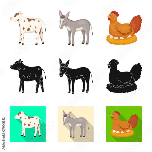 Fototapeta Naklejka Na Ścianę i Meble -  Isolated object of breeding and kitchen  icon. Collection of breeding and organic  vector icon for stock.