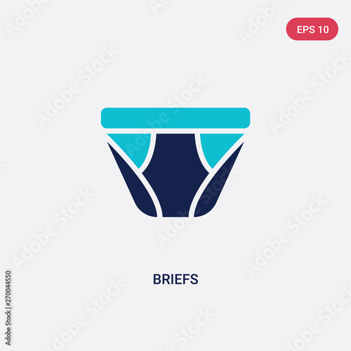 two color briefs vector icon from clothes concept. isolated blue briefs vector sign symbol can be use for web, mobile and logo. eps 10