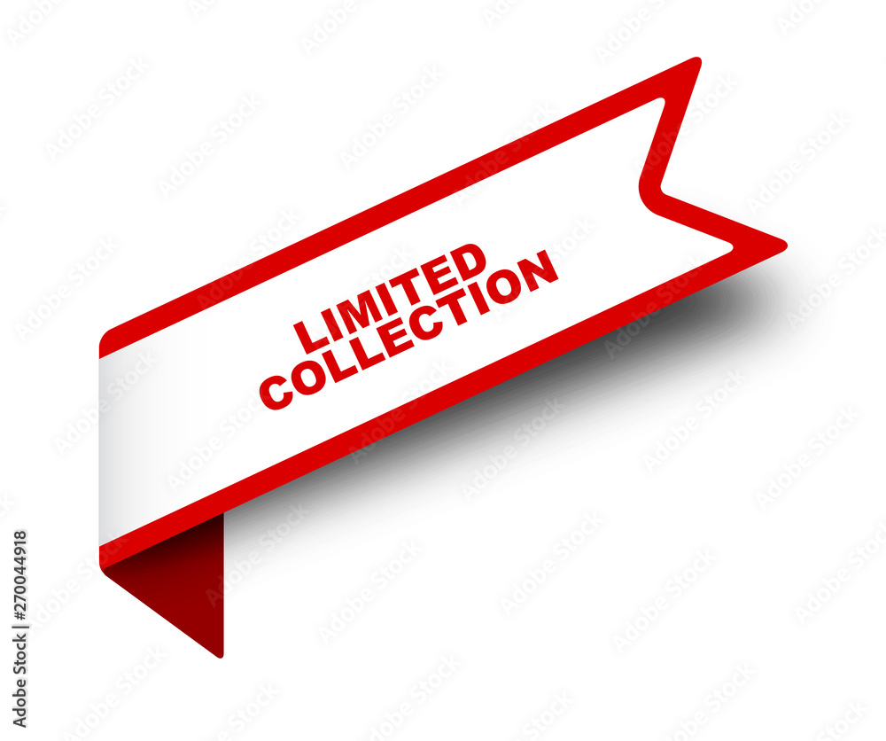 red vector banner limited colection red vector banner limited colection