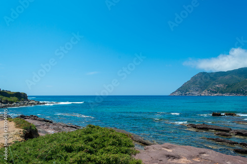 Landscape of the coast near Porto Ferro beach