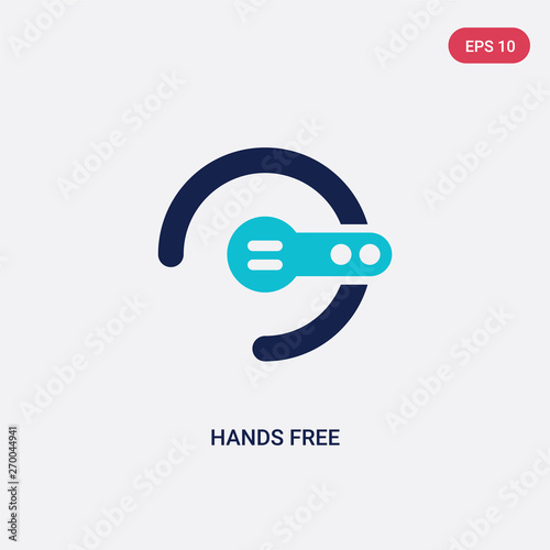 two color hands free vector icon from communication concept. isolated blue hands free vector sign symbol can be use for web, mobile and logo. eps 10