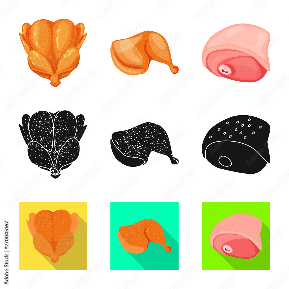 Vector design of product and poultry symbol. Collection of product and agriculture stock symbol for web. Vector design of product and poultry symbol. Collection of product and agriculture stock symbol for web.