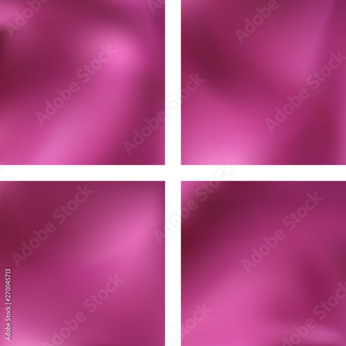 Set with pink abstract blurred backgrounds. Vector illustration. Modern geometrical backdrop. Abstract template. © tashechka