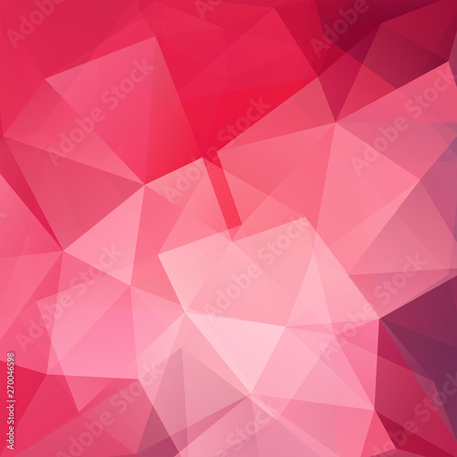 Abstract background consisting of red  pink triangles. Geometric design for business presentations or web template banner flyer. Vector illustration