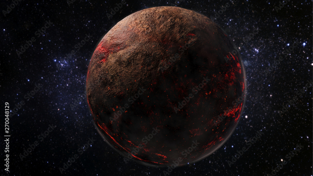 Obraz premium Lava Planet - Planet 55 Cancri e 3D rendering