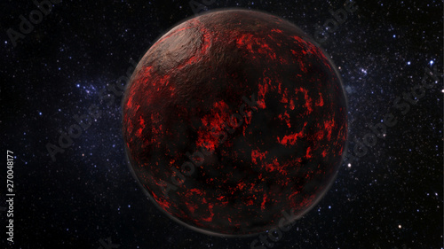 Lava Planet - Planet 55 Cancri e 3D rendering