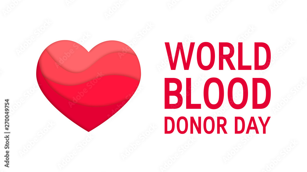World blood donor day, vector in flat style
