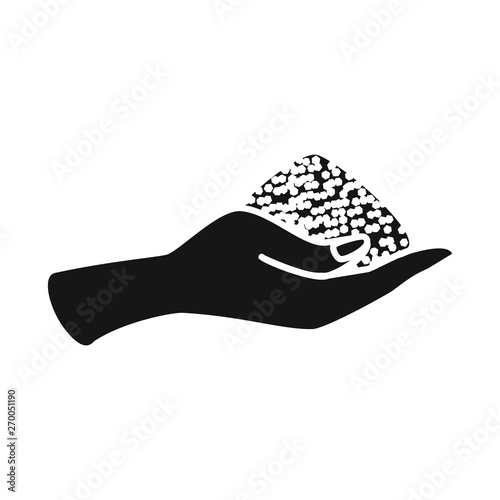 Vector illustration of arm and handful sign. Set of arm and salty vector icon for stock.