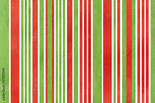 Watercolor red and green striped background.