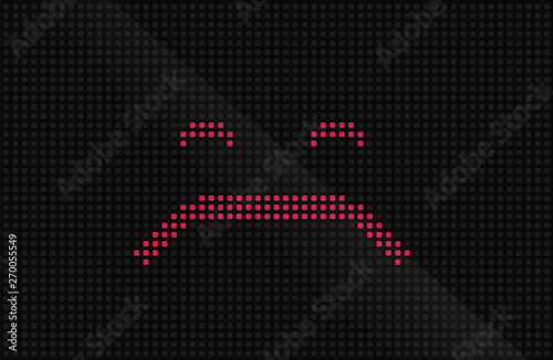 Creative vector illustration of led screen macro texture isolated on black background. Art design rgb diode seamless pattern. Abstract concept graphic television projection display element.
