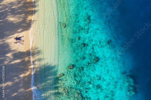 Aerial view of a people cou...