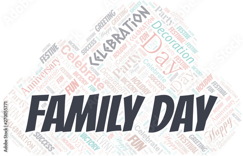 Family Day Word Cloud. Wordcloud Made With Text.