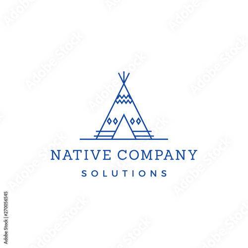 Native tent Capital Logo Design Inspiration custom logo design