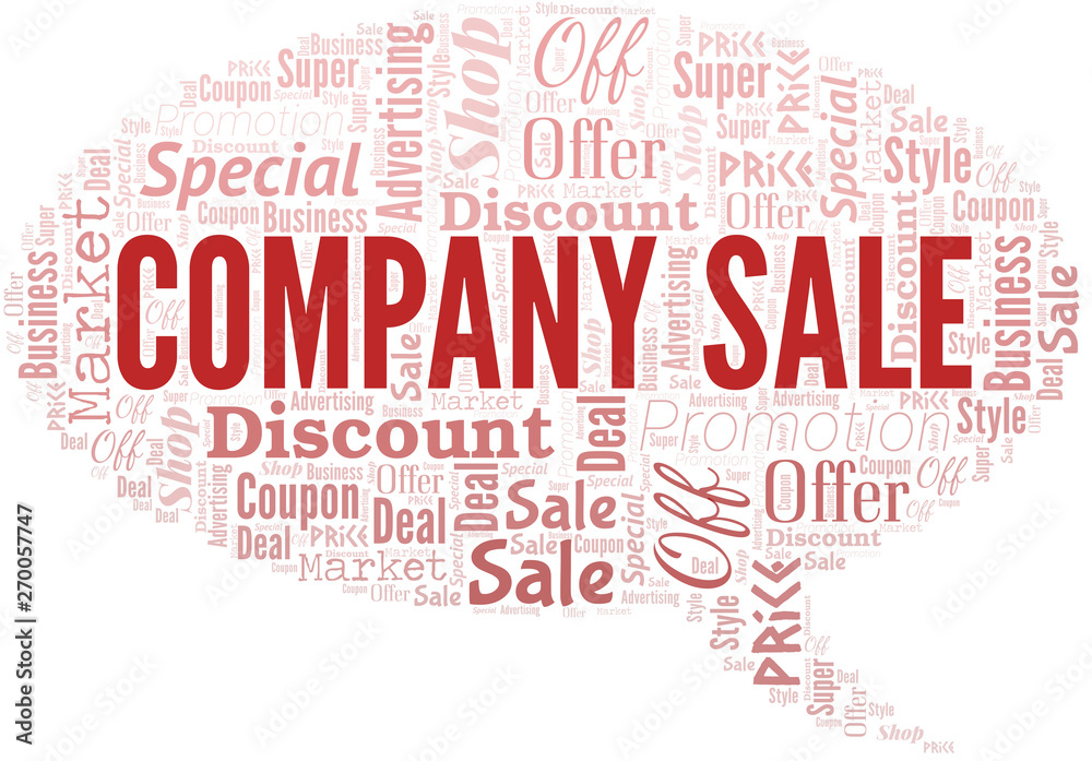 Company Sale Word Cloud. Wordcloud Made With Text.