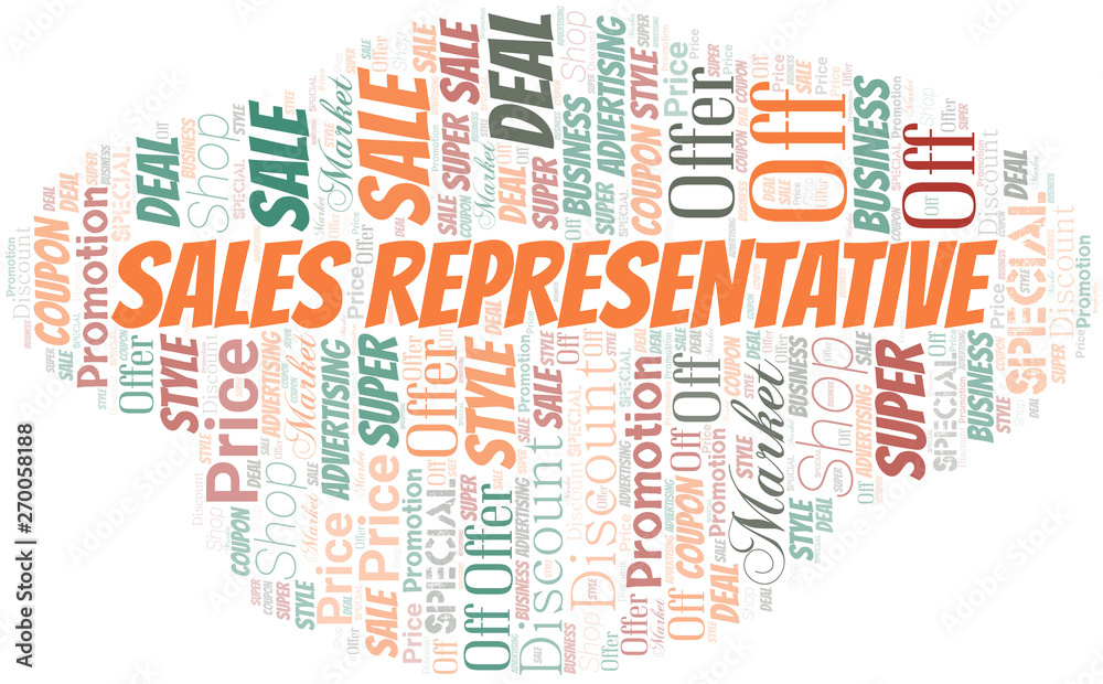Sales Representative Word Cloud. Wordcloud Made With Text.