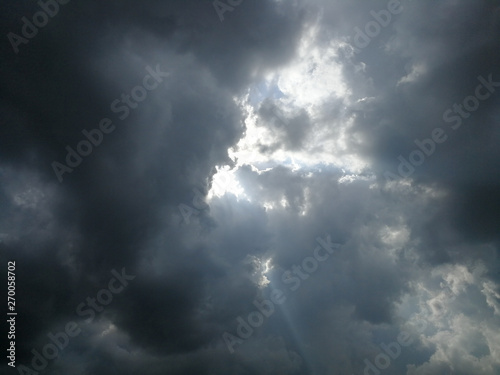 Bad weather. Dark clouds in the sky, concept about rainy season or storm