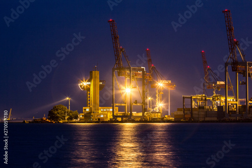 Bright lights of the port