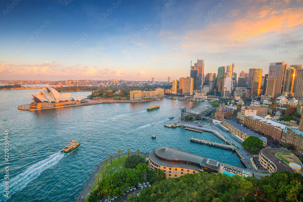 Obraz premium Panoramę centrum Sydney w Australii