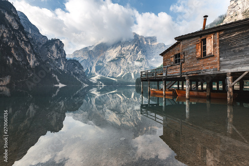 boathouse on the lago di braies