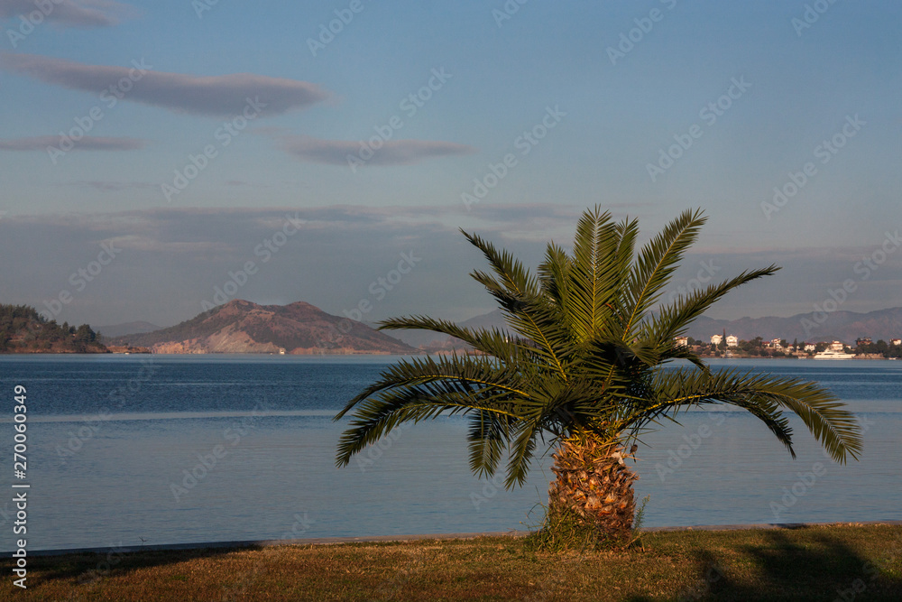 Landscape at a soft morning sun on the Aegean Sea