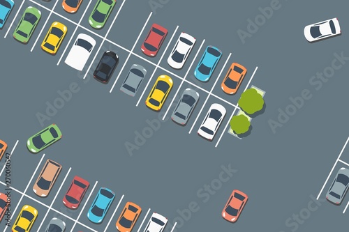 Supermarket parking vector