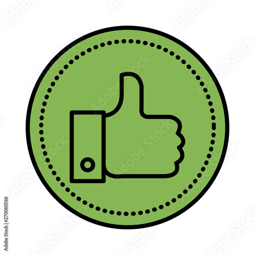 hand like social media icon