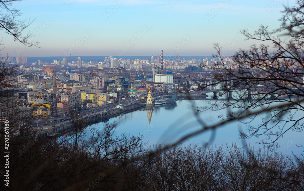Landscape of Dnipro in Kyiv